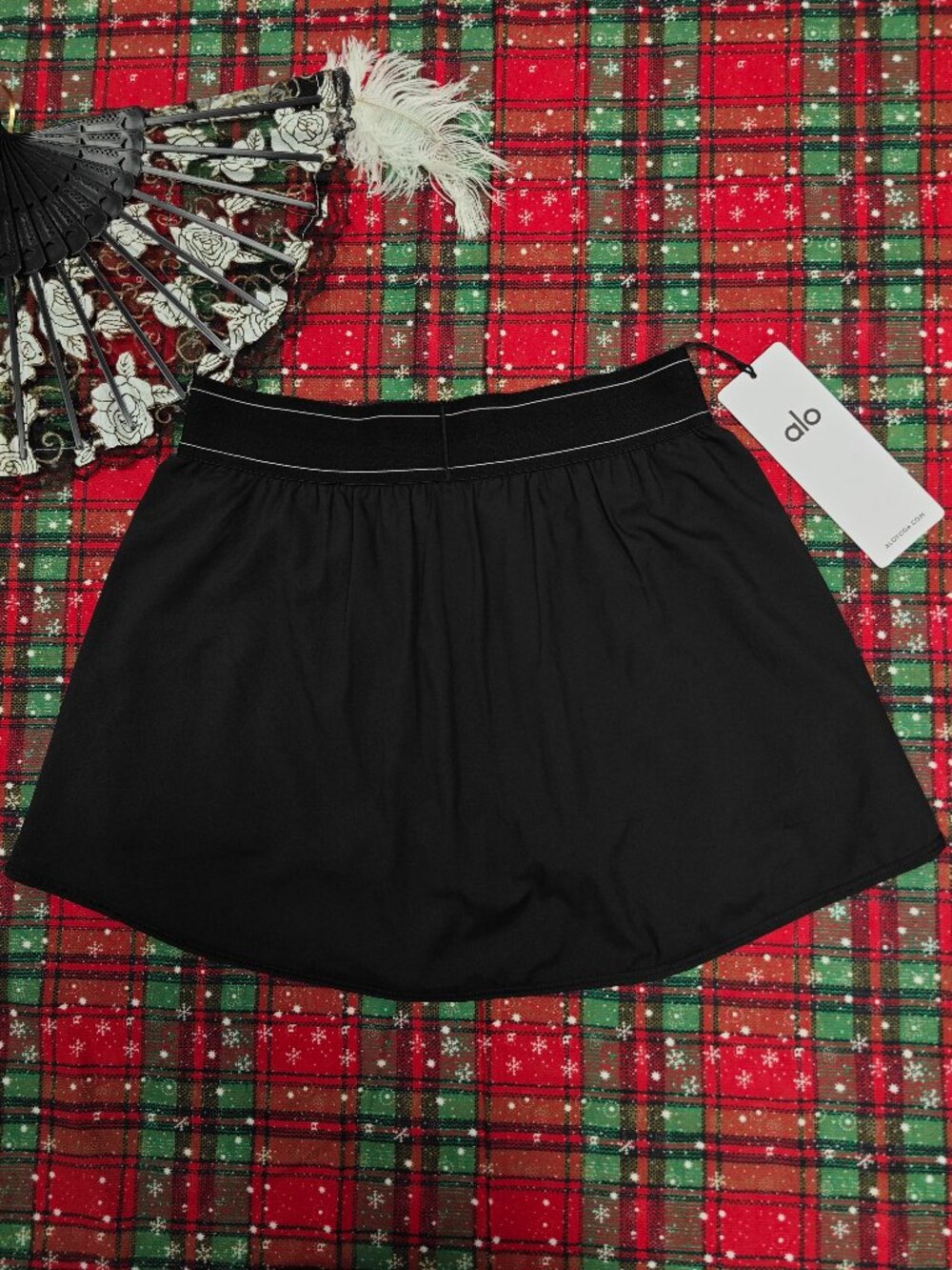ALO Yoga Black Match Point Tennis Skirt💟High Waist, for Sports/Holiday Travel - Picture 3 of 8